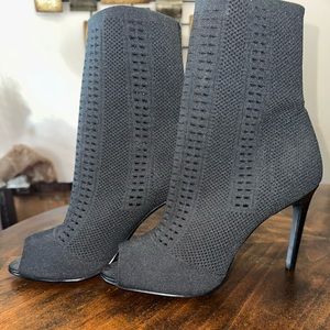 Black Charles Davis Heel Boots